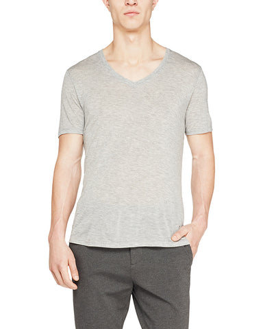 color: Heather Grey|alt:ATM Modal Jersey V-Neck Tee