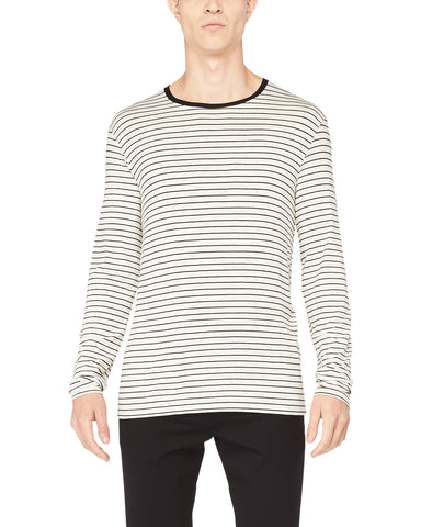 Striped Viscose Long Sleeve Tee