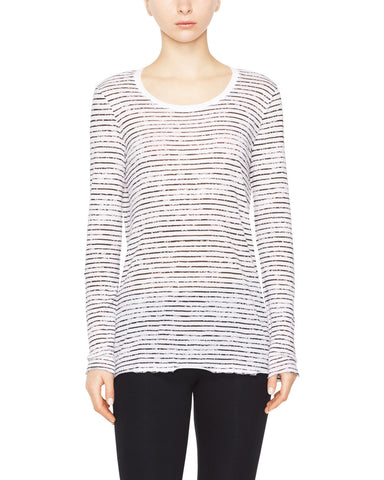 Broken Stripe Jersey Long Sleeve Crew