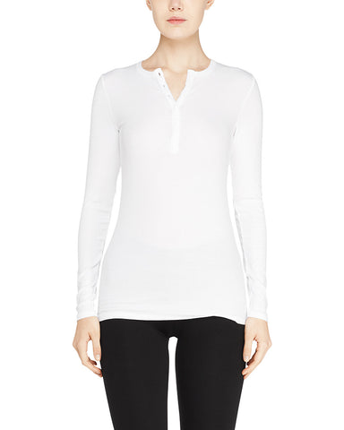 color:White|alt:ATM Long Sleeve Rib Henley