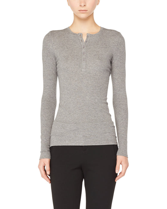 ATM Long Sleeve Rib Henley