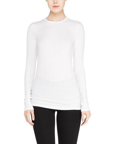 color:White|alt:ATM Modal Long Sleeve Rib Crew