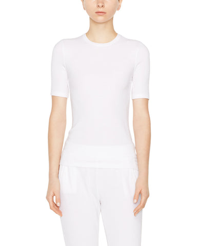 Modal Rib Half Sleeve Crew Neck Tee