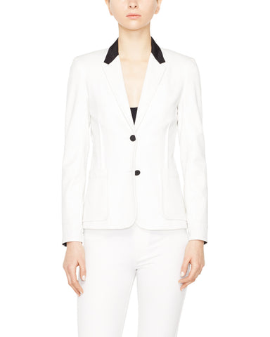 color:Ivory|alt:ATM Stretch Twill Schoolboy Blazer