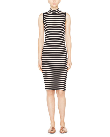 Modal Rib Sleeveless Stripe Dress