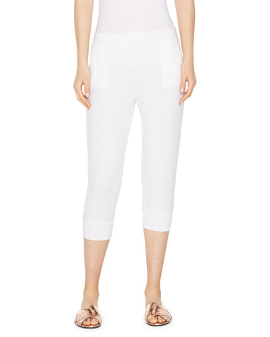 color:White|alt:ATM French Terry Slim Cropped Sweat Pant