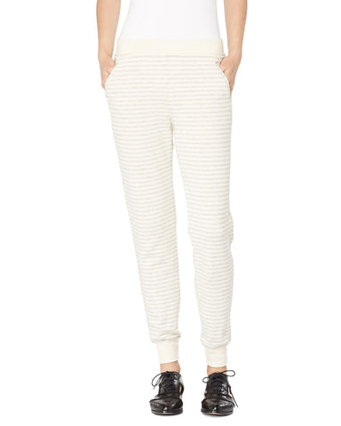 Stripe French Terry Pull On Sweat Pant