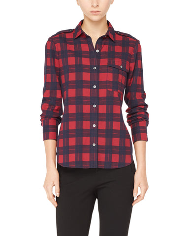 Plaid Flannel Button Down Shirt