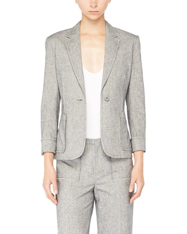 Cotton Linen Tweed School Boy Blazer