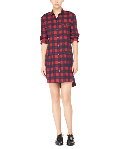 Plaid Flannel Shirt Dress