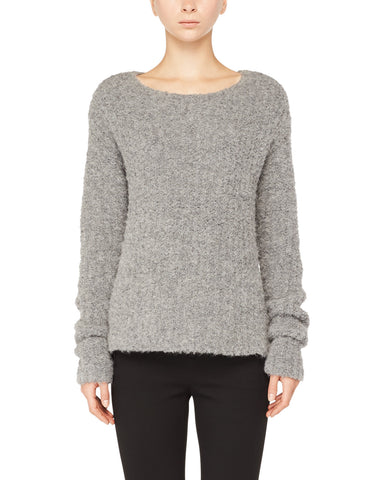 color:Heather Grey|alt:ATM Wool Blend Boat Neck Sweater