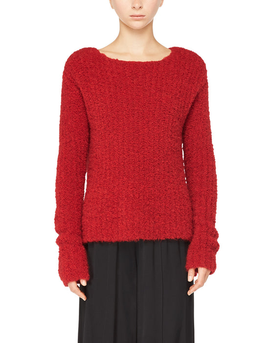 ATM Wool Blend Boat Neck Sweater