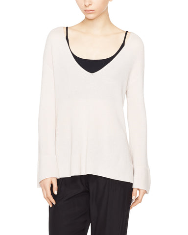 Modal Cotton Wide V Sweater